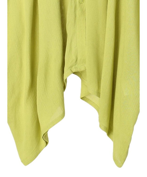 earth music&ecology レーヨンビッグシャツチュニック Lime Green