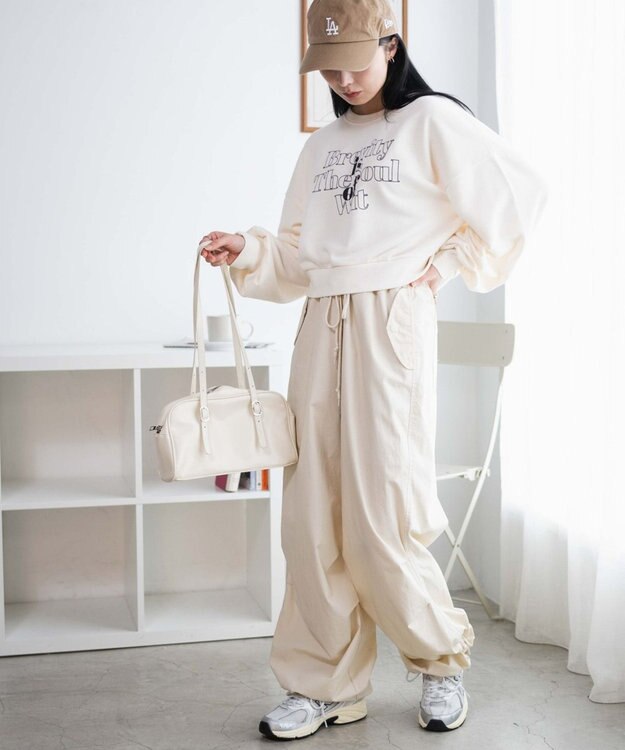 WEGO クロップドスウェット オフホワイト