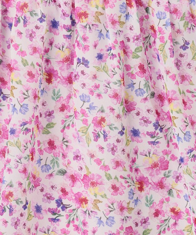 ANY KIDS バックシャン Tシャツ ピンク×花柄