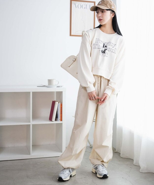 WEGO クロップドスウェット オフホワイト