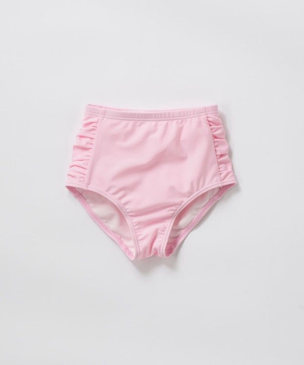 OP／FILA 【marie claire ENFANTS】フリル襟付き長袖ラッシュガード型水着 ピンク