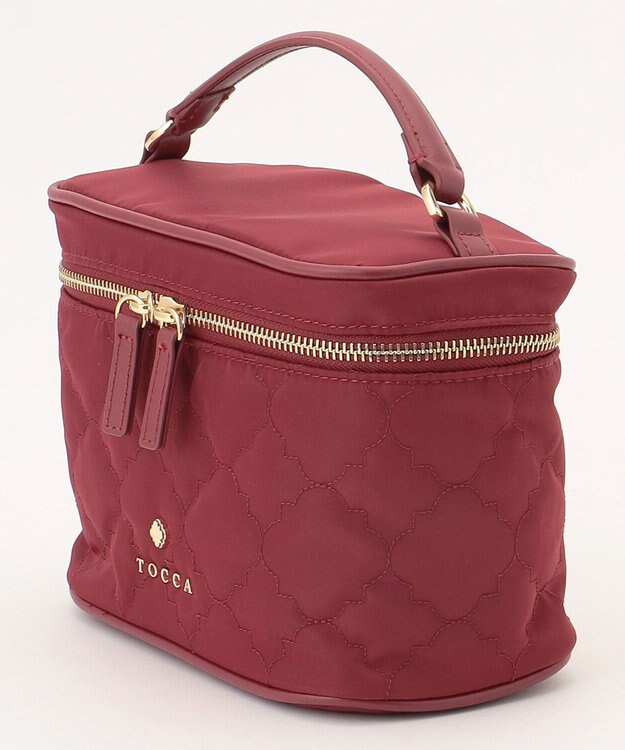 TOCCA CHECKER CLOVER VANITY ヴァニティバッグ レッド系