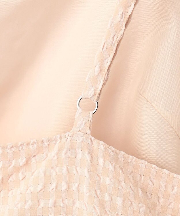 #Newans 【洗える】ボリュームキャミソールドレス ピンク系