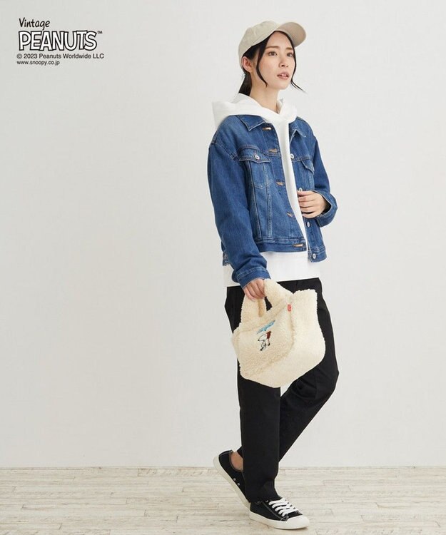 ROOTOTE 8345【スヌーピー】IP.デリ.ボア.ピーナッツ-8T 03：アイボリー