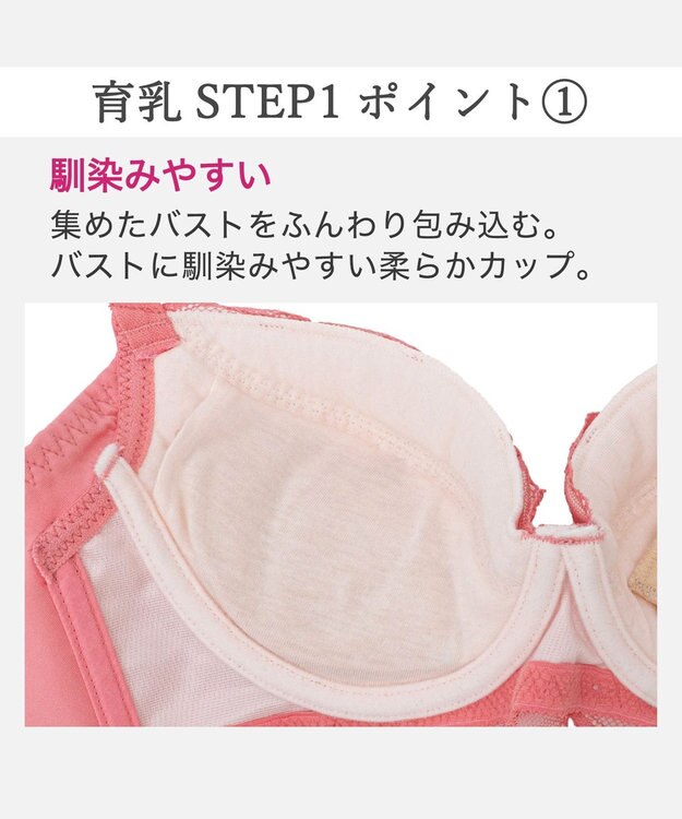 BRADELIS New York 【BRADELIS New York / 育乳補整ブラ・STEP1 集める】ウェンディソフトステップ1ブラ26S1 コーラルピンク