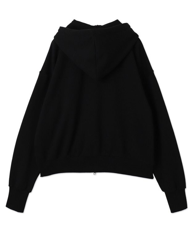 WEGO ショートダブルZIPパーカー ブラック