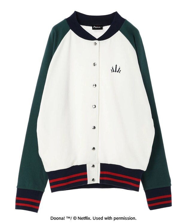 Green Parks ●ＤＯＯＮＡ！　配色スウェットスタジャン Green