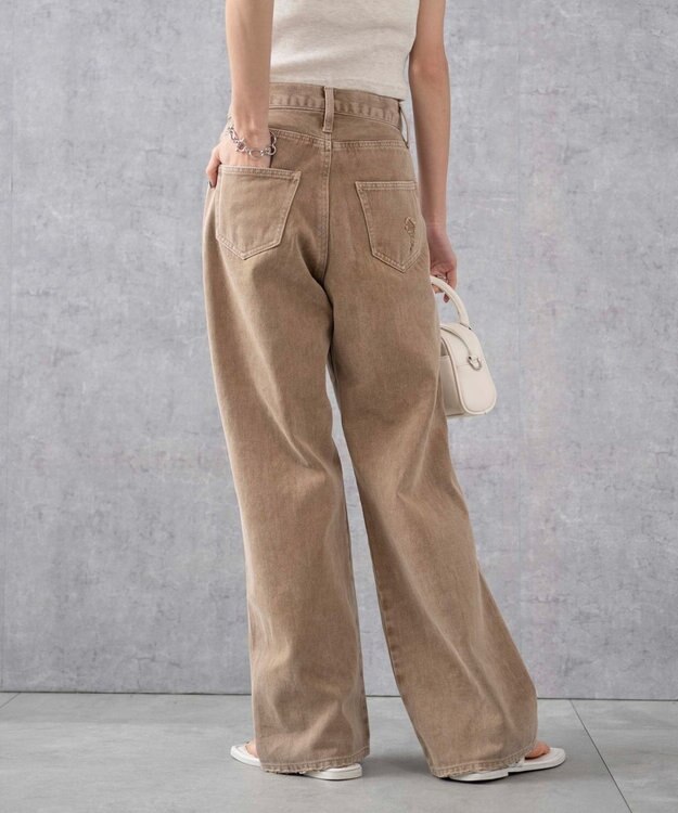 WEGO ヴィンテージウォッシュダメージデニムパンツ ベージュ