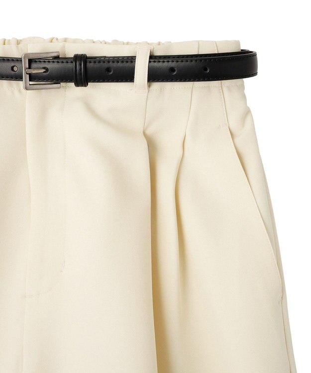 YECCA VECCA ベルトSETクロップド丈パンツ Ivory