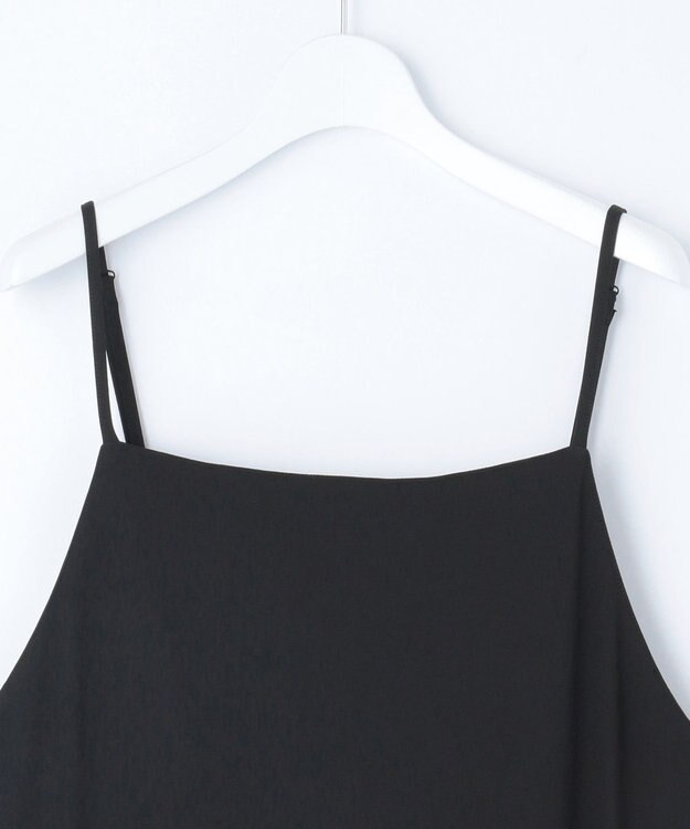 J.PRESS LADIES 【洗える】バックサテンジョーゼット キャミワンピース ブラック系