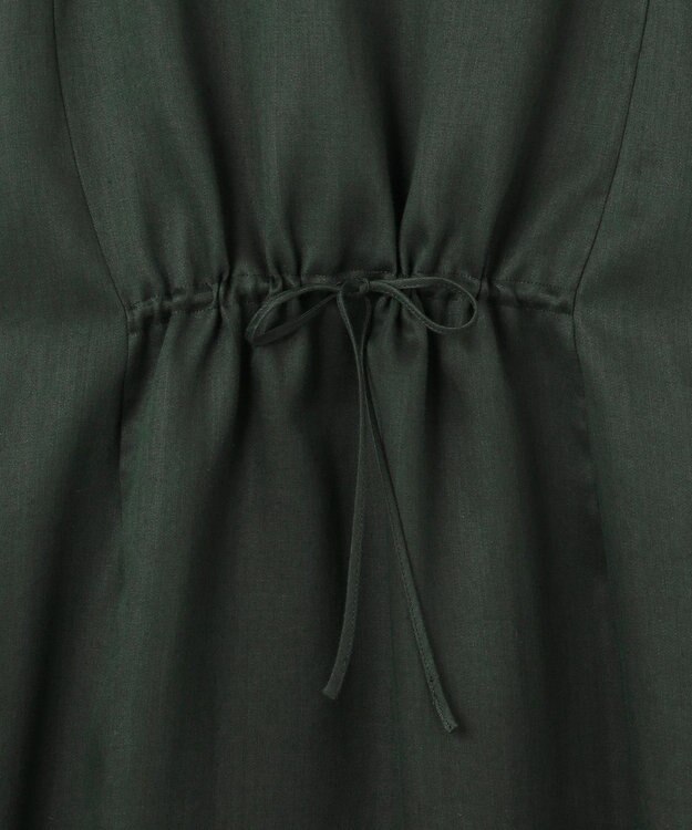 BEIGE， 【洗える】BERGAMOT / ウォッシャブルリネンアメスリロングワンピース Forest Green