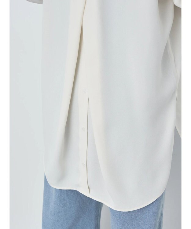 earth music&ecology バックボタンチュニック Off White