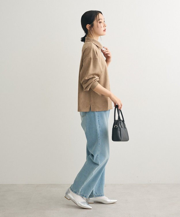 Green Parks ・ＳＵＧＡＲ　ＳＰＯＯＮ　スエードポンチハーフＺＩＰ Beige