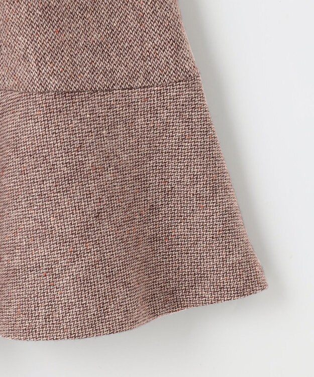 組曲 ネコアシツイードセミフレア スカート ダークブラウン系