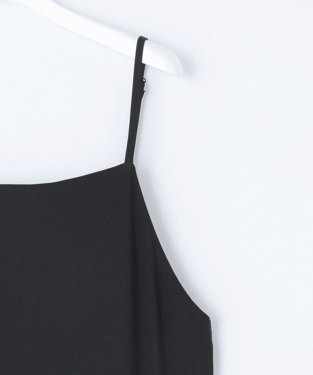 J.PRESS LADIES 【洗える】バックサテンジョーゼット キャミワンピース ブラック系