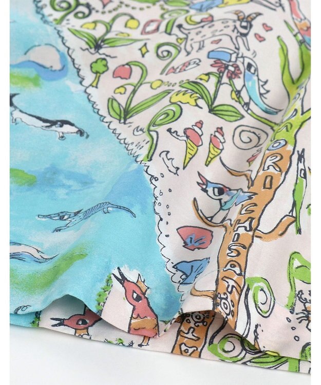 tsumori chisato SLEEP ツモリチサト パジャマ 綿100%(本体) サテン 長袖 長ズボン レディース UDX506/ワコール サックス