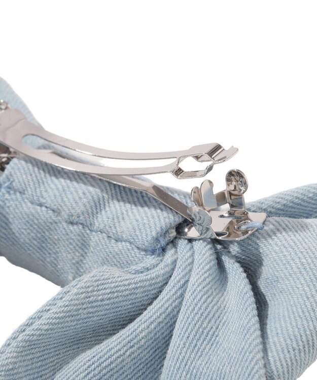 Maison de FLEUR ブルーマニアデニムリボンバレッタ Light Blue