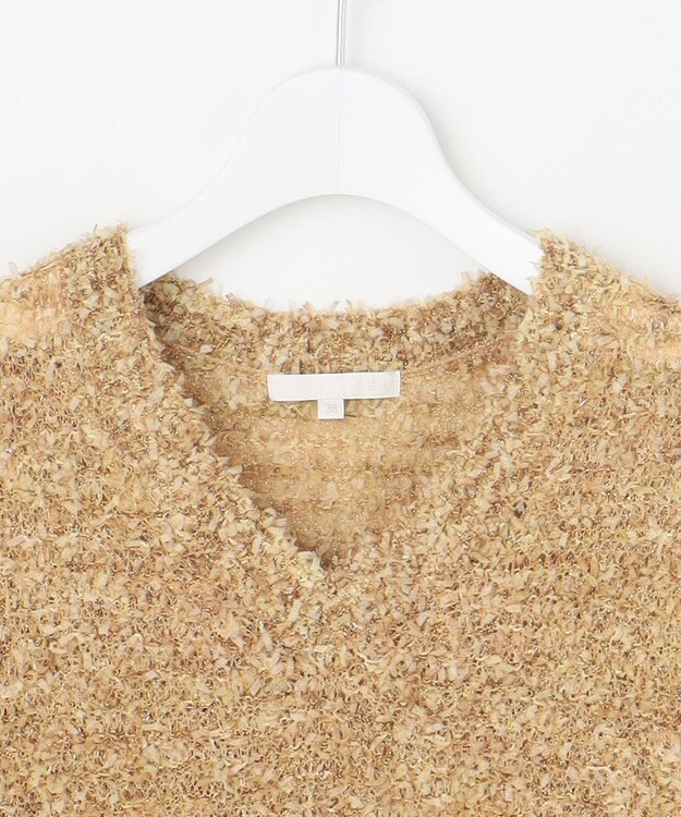 自由区 S ファンシーラメスラリット ニット モカ