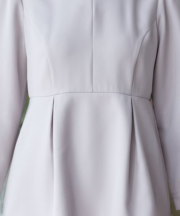 Tiaclasse L 【洗える】レイヤードヘムペプラムブラウス グレージュ