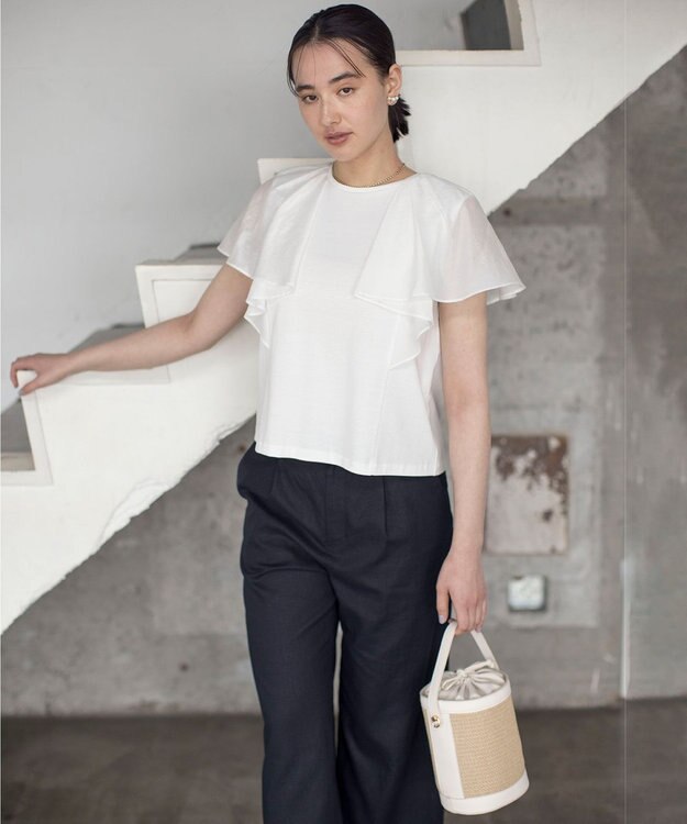 組曲 コットンポンチケープライク ブラウス アイボリー系