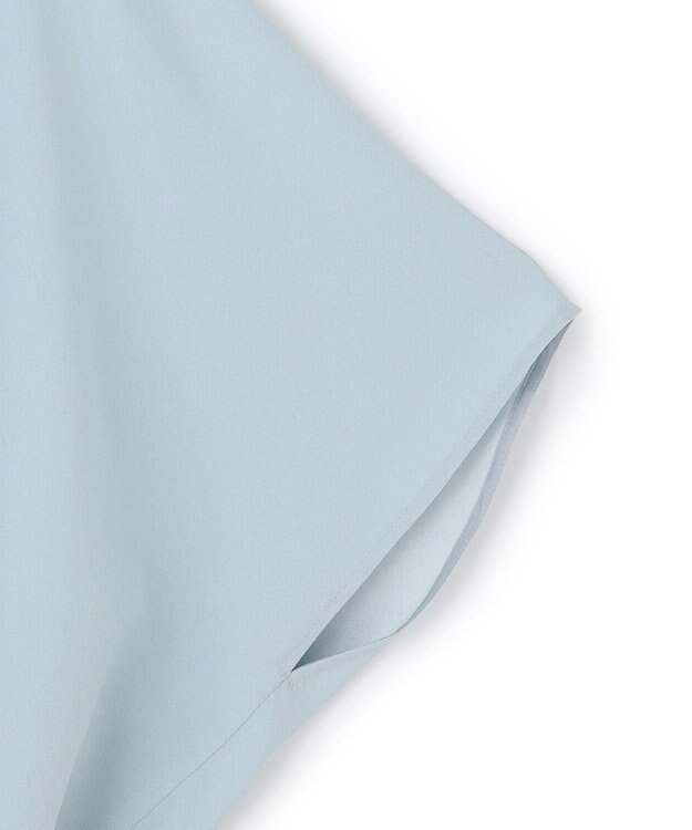 ICB L 【先行予約・WEB限定カラーあり】 FluidBackSatin クロップドブラウス サックスグレー［WEB限定］