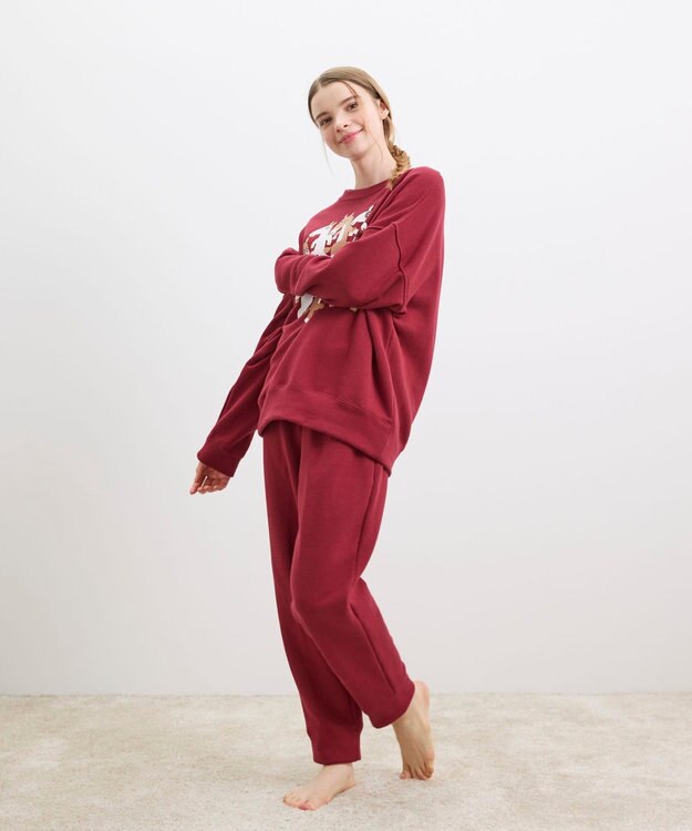 une nana cool 2026年お年賀「まるっとうまくいく」 【綿100%】パジャマ レッド