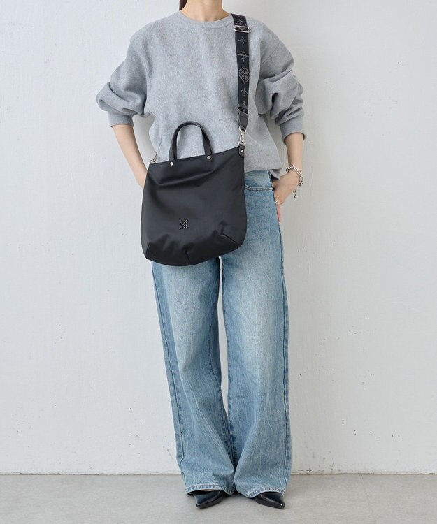 russet 《WEB限定》クラウズナイロン2wayトートバッグ(CE-1501-WEB) Black