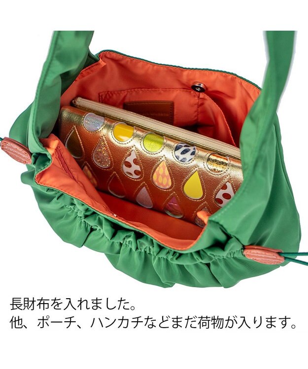 tsumori chisato CARRY ギャザー ショルダーバッグ ワンショルダー グリーン