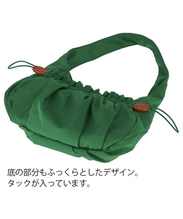 tsumori chisato CARRY ギャザー ショルダーバッグ ワンショルダー グリーン