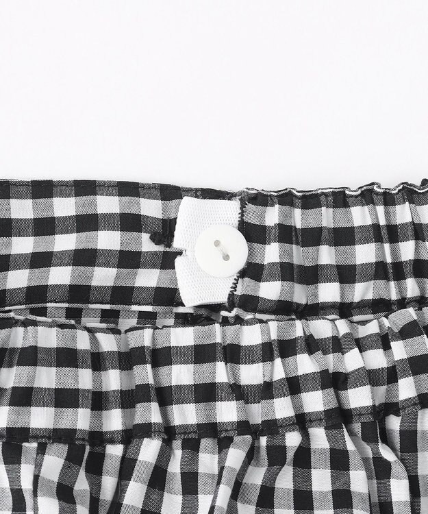 組曲 KIDS 【150-160cm】ギンガム パンツ ブラック系3