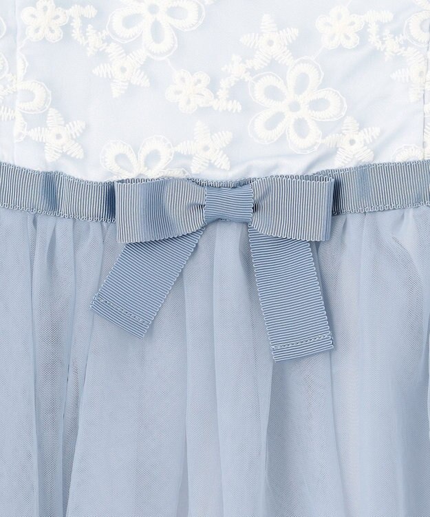 組曲 KIDS 【110-140㎝】ブルーミングフラワー ドレス サックスブルー