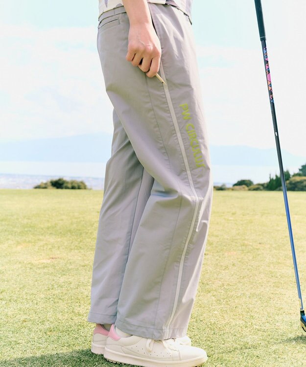 PW CIRCULUS 【花粉がつきにくい】【WOMEN】セミワイドパンツ ゴルフウェア レディース グレー系