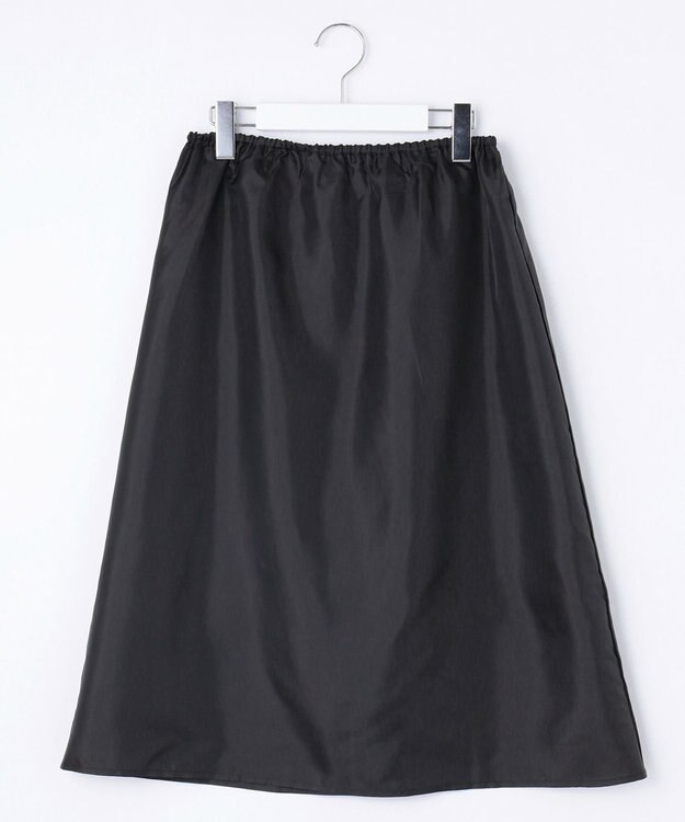 J.PRESS LADIES 【洗える】バックサテンジョーゼット キャミワンピース ブラック系