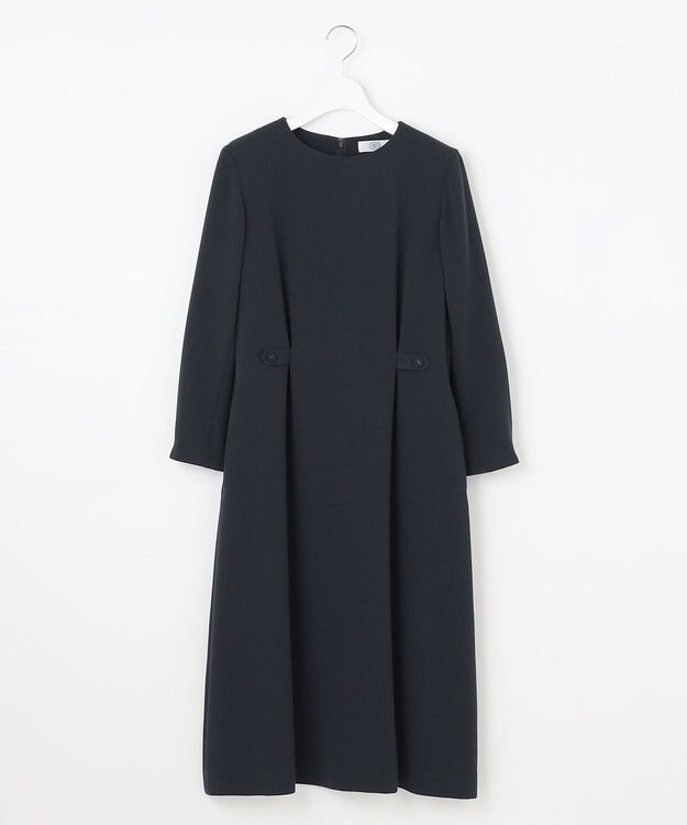 J.PRESS LADIES 【セットアップ対応・洗える】セラテリーダブルクロス ワンピース ネイビー系