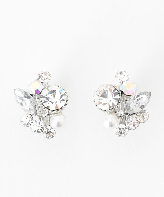 ANY SIS 【美人百花7月号掲載】ドロップストーン イヤリング シルバー