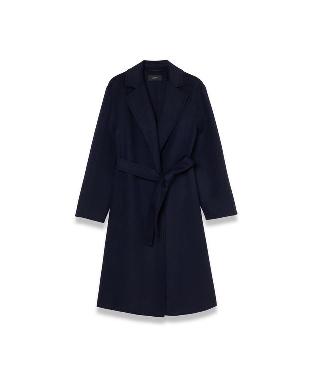 JOSEPH 【WEB＆OUTLET限定】ダブルフェイスウールキャッシュコート ラップコート Navy