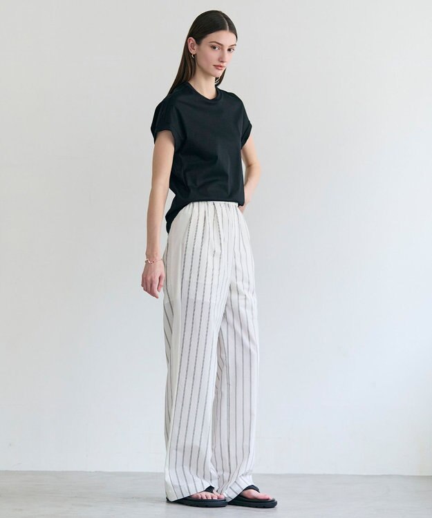 BEIGE， BORNA / コットンスムースTシャツ Black