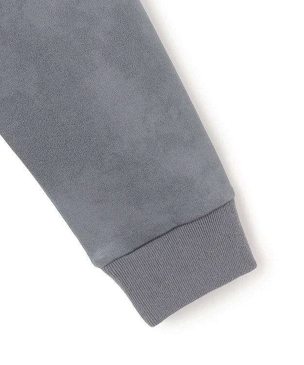 JOSEPH HOMME 新素材【ストレッチ/光沢感】レザーライクジャージーコンビ　フーディー ライトグレー系