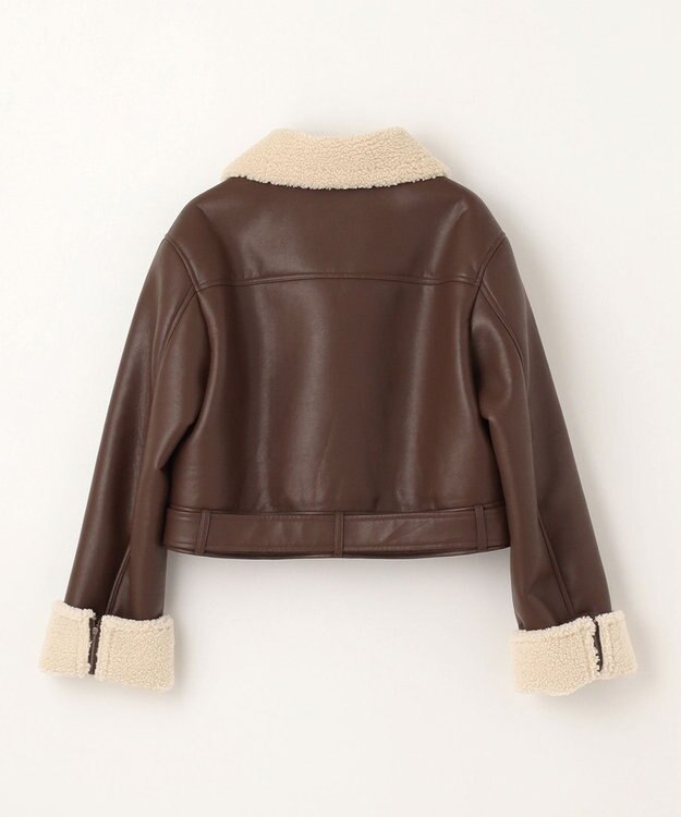 NAVE 【Nave】ヴィーガンムートン ライダースジャケット ブラウン系