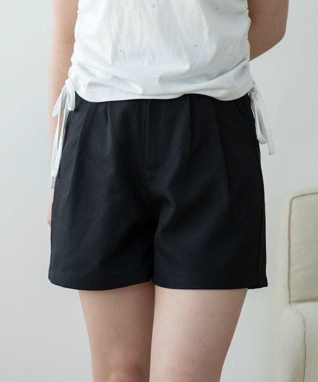 WEGO タックショートパンツ ブラック