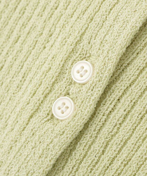 earth music&ecology 【予約】リブクロップドカーディガン ミント