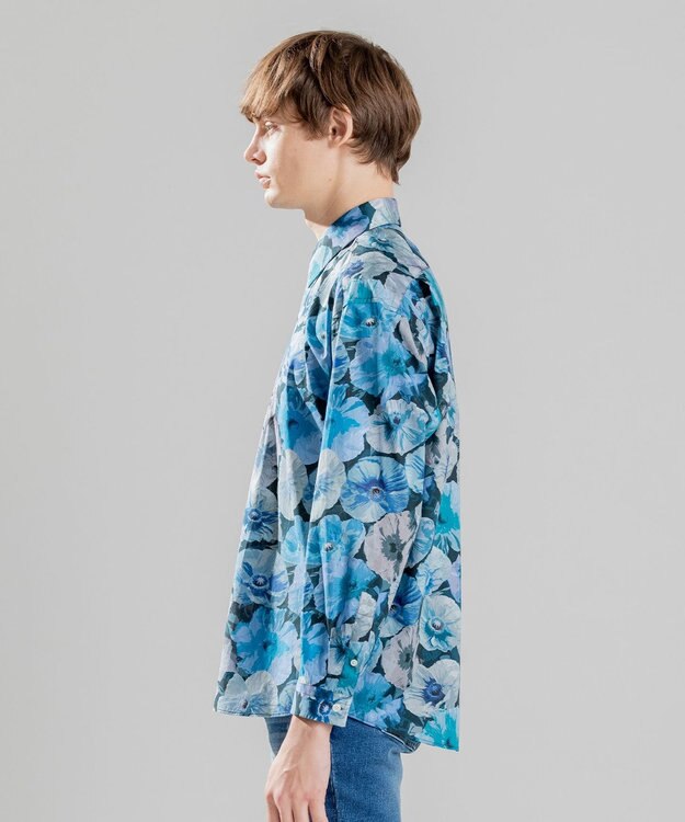 JOSEPH HOMME 【LIBERTY】 フラワープリント　レギュラーカラーシャツ ブルー系3