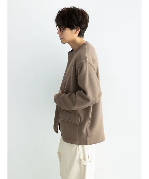 CRAFT STANDARD BOUTIQUE ニットフリースカーディガン Brown