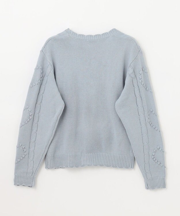 ANY KIDS ハート ニット カーディガン サックスブルー