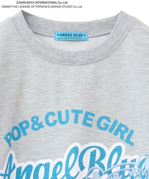 Green Parks ＡＮＧＥＬ　ＢＬＵＥ長袖ロゴ刺繍プルオーバー Gray