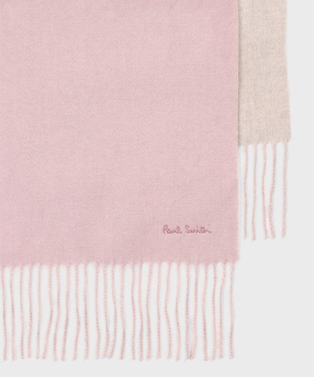 Paul Smith カシミヤ リバーシブルマフラー ピンク