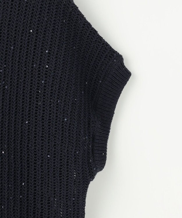 自由区 S 【WEB限定・2点SET・着回し3WAY以上】セットアップニット・スカート ネイビー×ブラック