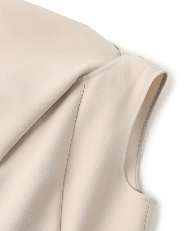 uncrave プルーフダブルクロス ラッフルブラウス グレージュ