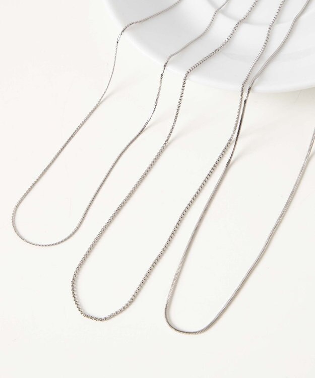 WEGO ステンレスシンプルチェーンネックレス60㎝ 柄1