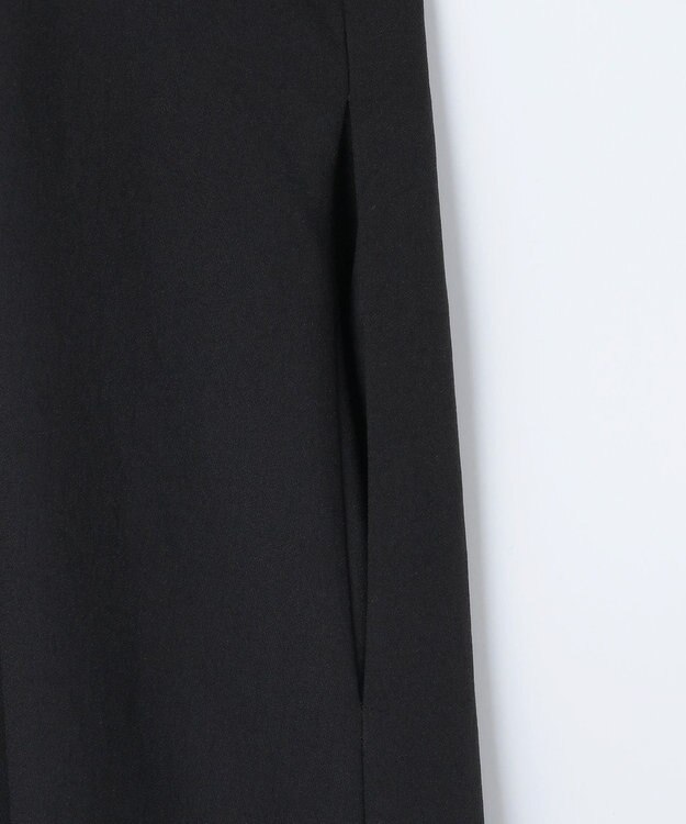 J.PRESS LADIES 【洗える】バックサテンジョーゼット キャミワンピース ブラック系